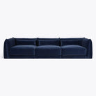 Velvet Milano Sectional Sofa in Cornflower Blue - HOME HIDEOUTS