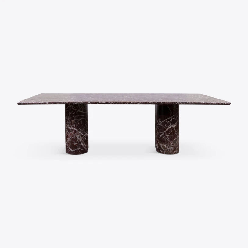 Pure White Lines Arizona Green or Red Marble Dining Table - HOME HIDEOUTS