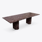 Pure White Lines Arizona Green or Red Marble Dining Table - HOME HIDEOUTS