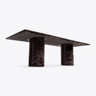 Pure White Lines Arizona Green or Red Marble Dining Table - HOME HIDEOUTS