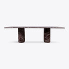 Pure White Lines Arizona Green or Red Marble Dining Table - HOME HIDEOUTS