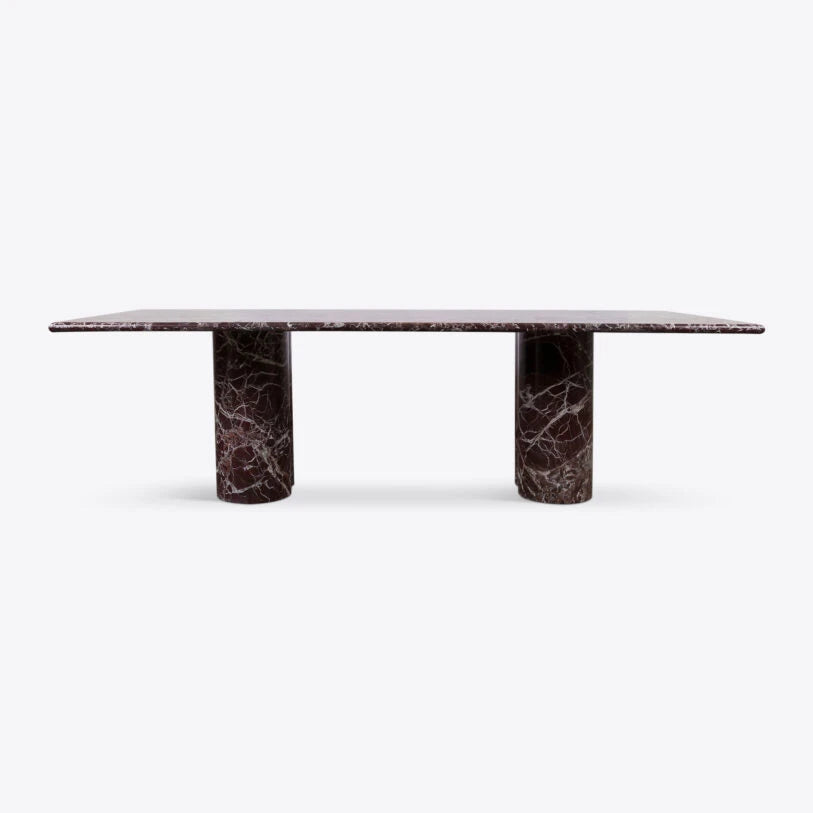Pure White Lines Arizona Green or Red Marble Dining Table - HOME HIDEOUTS