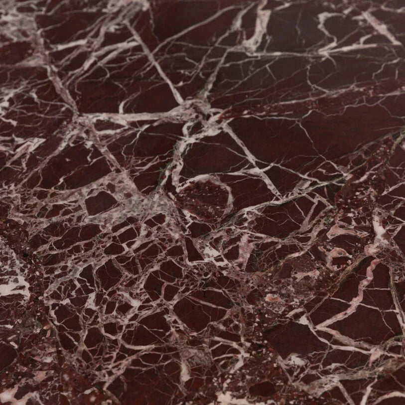 Pure White Lines Arizona Green or Red Marble Dining Table - HOME HIDEOUTS