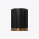 Atticus Ebonised Oak & Marble Side Table - HOME HIDEOUTS
