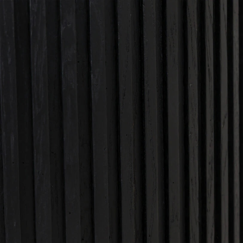Atticus Ebonised Oak & Marble Side Table - HOME HIDEOUTS