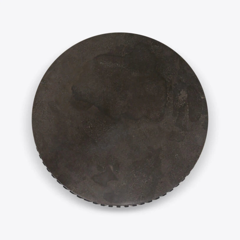 Atticus Ebonised Oak & Marble Side Table - HOME HIDEOUTS