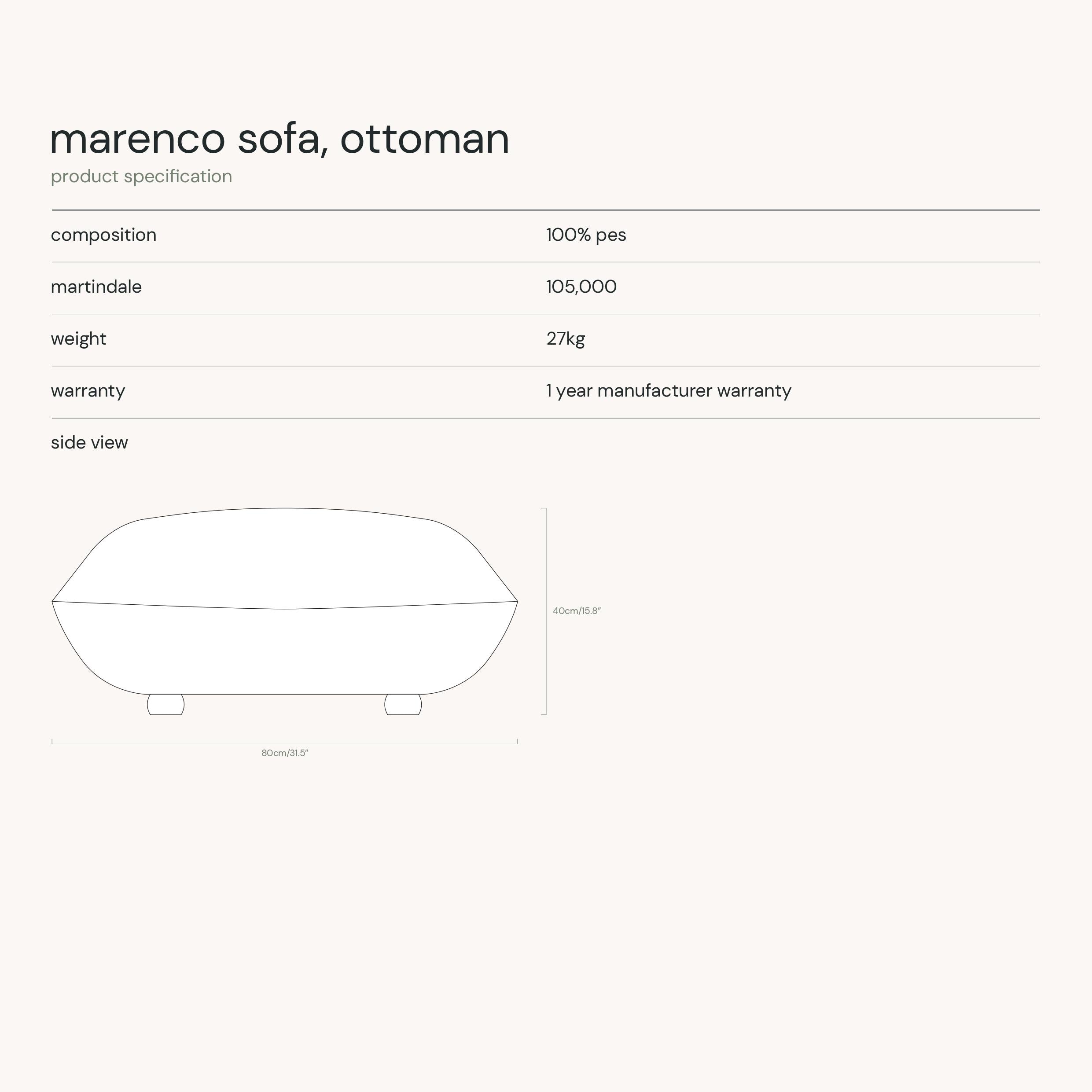 Marenco Upholstered Ottoman - HOME HIDEOUTS