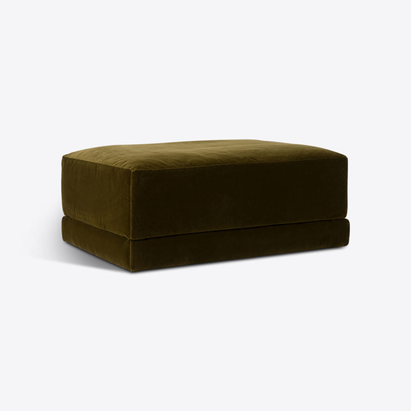 Velvet Milano Sectional Sofa in Moss - HOME HIDEOUTS