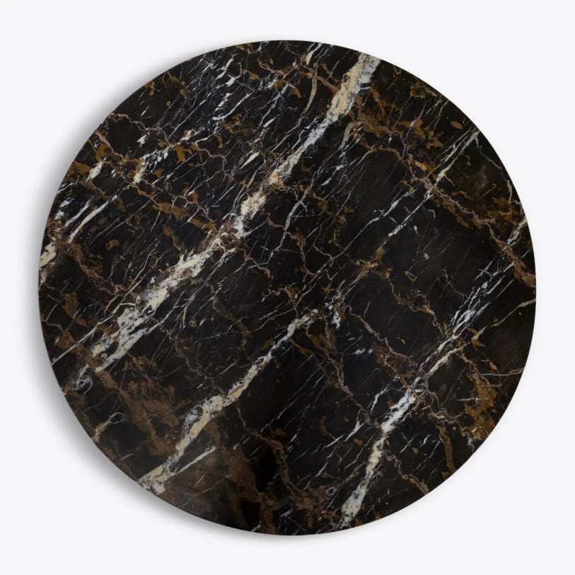 Pure White Lines Black and Gold Oro Marble Coffee Table - HOME HIDEOUTS