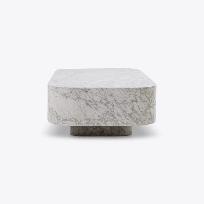 Sacramento Carrara Marble Coffee Table - HOME HIDEOUTS