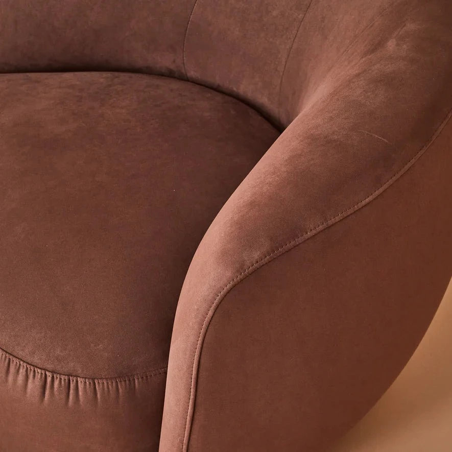Jonas Swivel Chair in Maroon - HOME HIDEOUTS