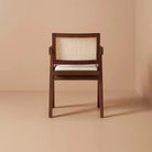 Upholstered Pierre Chair Cane Backrest in Walnut - HOME HIDEOUTS