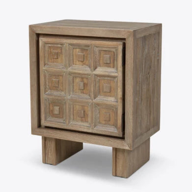 Mid Century Style Wooden Noah Bedside Table – Right Door