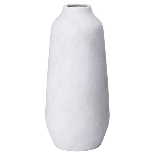 White Ople Tall Vase For Faux Flowers