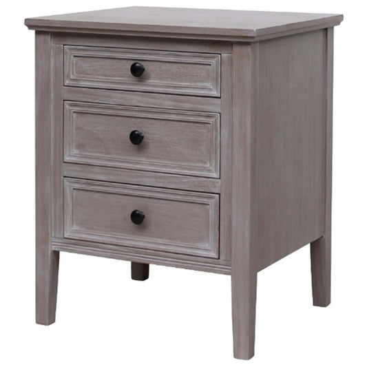 The Serene Collection Three Drawer Bedside Table