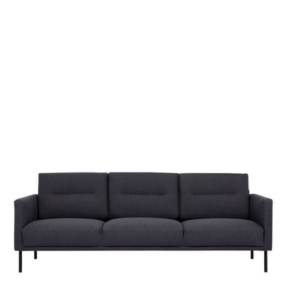 Modern Larvik 2 Seater Sofa in Anthracite, Black Legs