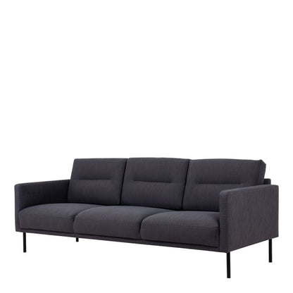 Modern Larvik 2 Seater Sofa in Anthracite, Black Legs