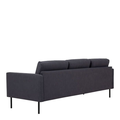 Modern Larvik 2 Seater Sofa in Anthracite, Black Legs