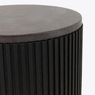 Atticus Ebonised Oak & Marble Side Table - HOME HIDEOUTS