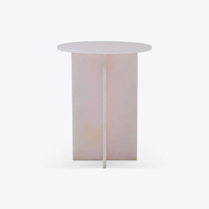 Evissa Pink Onyx Side Table - HOME HIDEOUTS