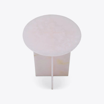 Evissa Pink Onyx Side Table - HOME HIDEOUTS