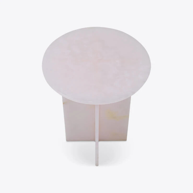 Evissa Pink Onyx Side Table - HOME HIDEOUTS