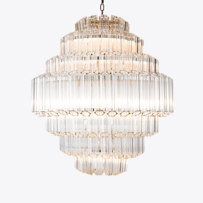 Amber Grande Palermo Chandelier in Amber, White or Pink - HOME HIDEOUTS