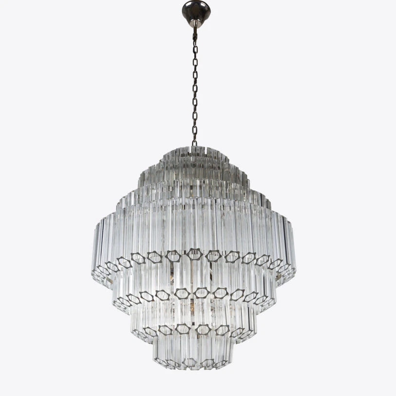 Amber Grande Palermo Chandelier in Amber, White or Pink - HOME HIDEOUTS