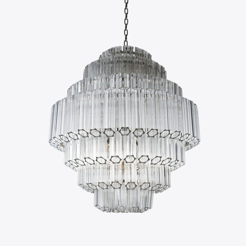 Amber Grande Palermo Chandelier in Amber, White or Pink - HOME HIDEOUTS