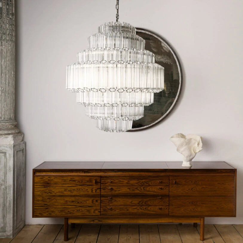 Amber Grande Palermo Chandelier in Amber, White or Pink - HOME HIDEOUTS