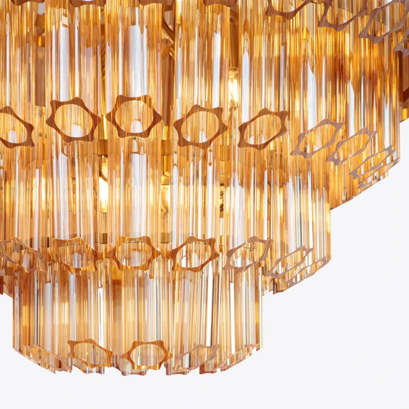 Amber Grande Palermo Chandelier in Amber, White or Pink - HOME HIDEOUTS