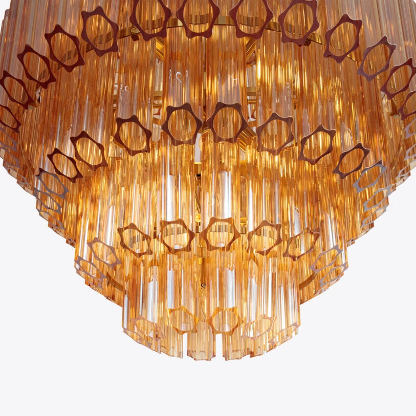 Amber Grande Palermo Chandelier in Amber, White or Pink - HOME HIDEOUTS