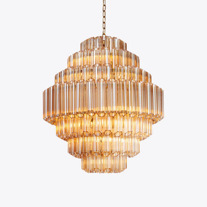 Amber Grande Palermo Chandelier in Amber, White or Pink - HOME HIDEOUTS