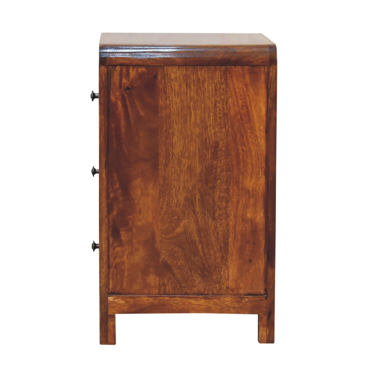 Classic Hand-Crafted 3-Drawer Wooden Bedside Table