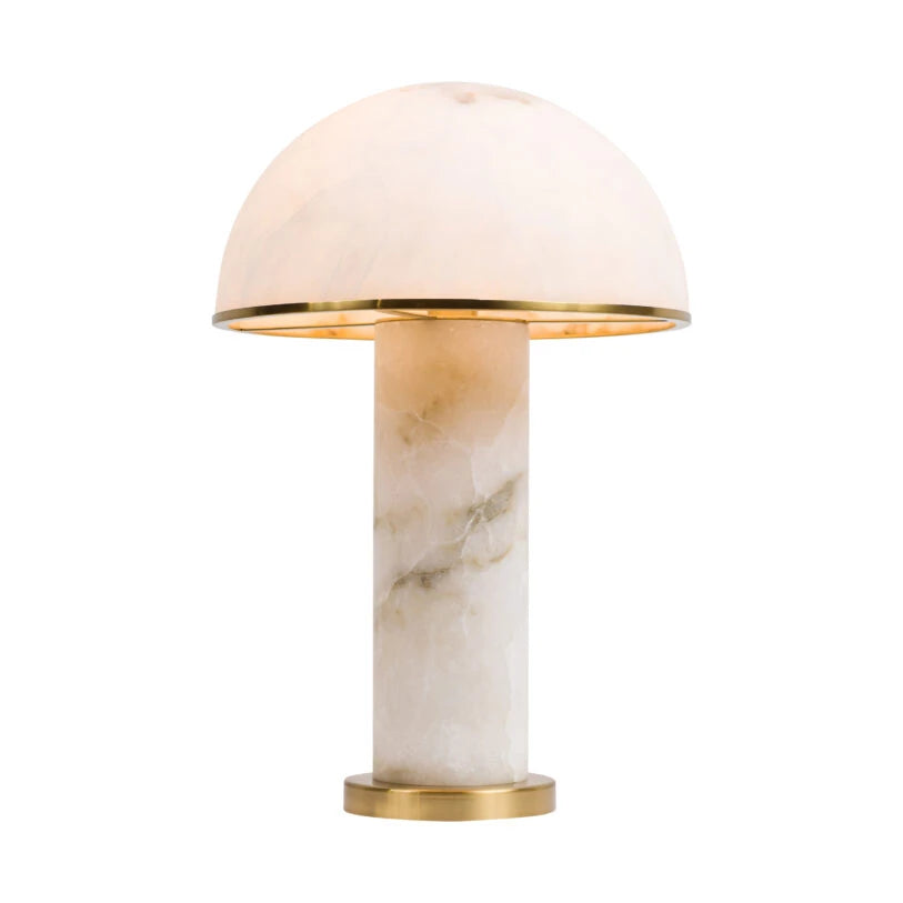 Alabaster Aragon Dome Table Lamp - HOME HIDEOUTS