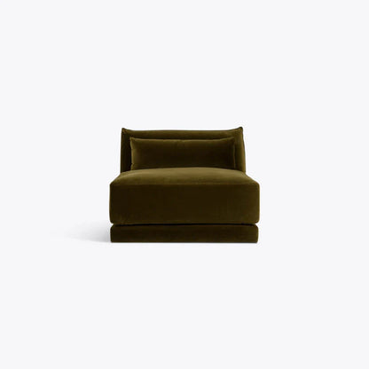 Velvet Milano Sectional Sofa in Moss - HOME HIDEOUTS