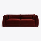 Velvet Milano Sectional Sofa in Brick Red - HOME HIDEOUTS