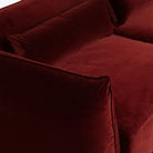 Velvet Milano Sectional Sofa in Brick Red - HOME HIDEOUTS