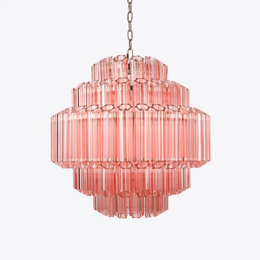 Palermo Chandelier in Pink, Amber and Clear - HOME HIDEOUTS