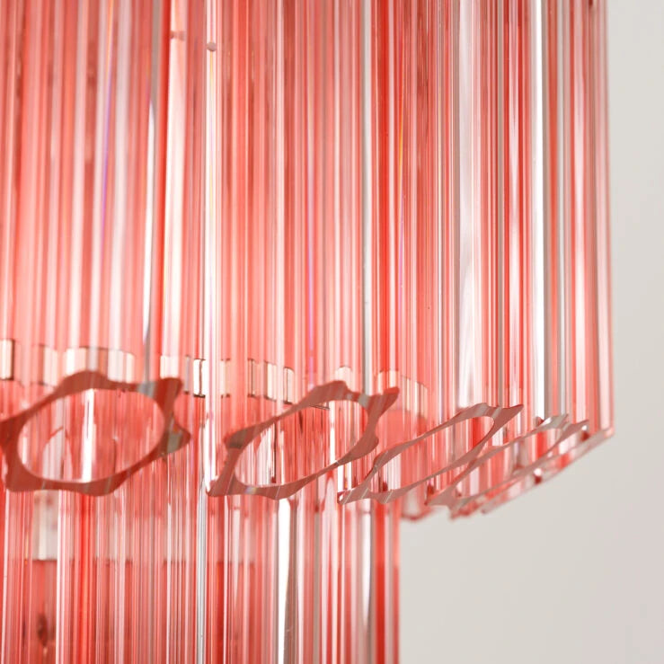 Palermo Chandelier in Pink, Amber and Clear - HOME HIDEOUTS