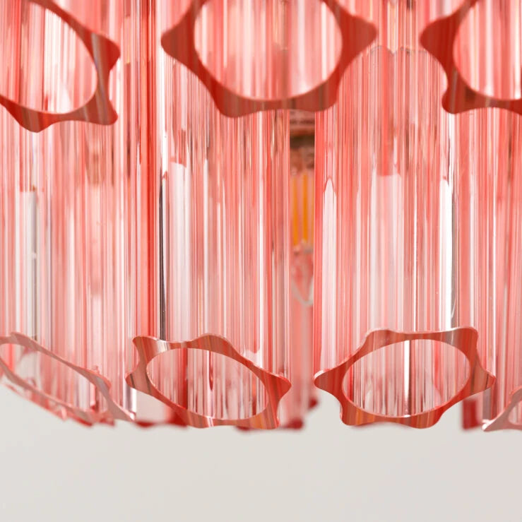 Palermo Chandelier in Pink, Amber and Clear - HOME HIDEOUTS