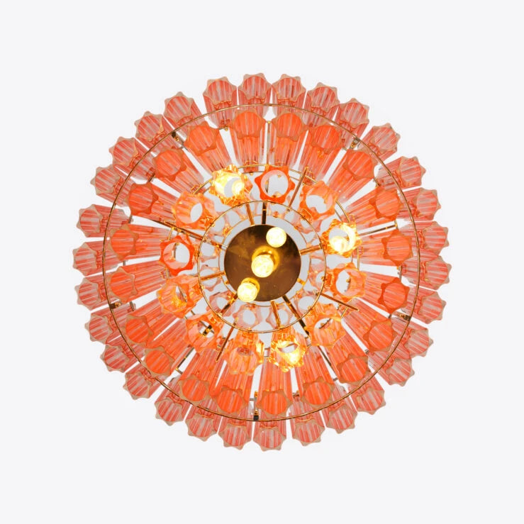 Palermo Chandelier in Pink, Amber and Clear - HOME HIDEOUTS