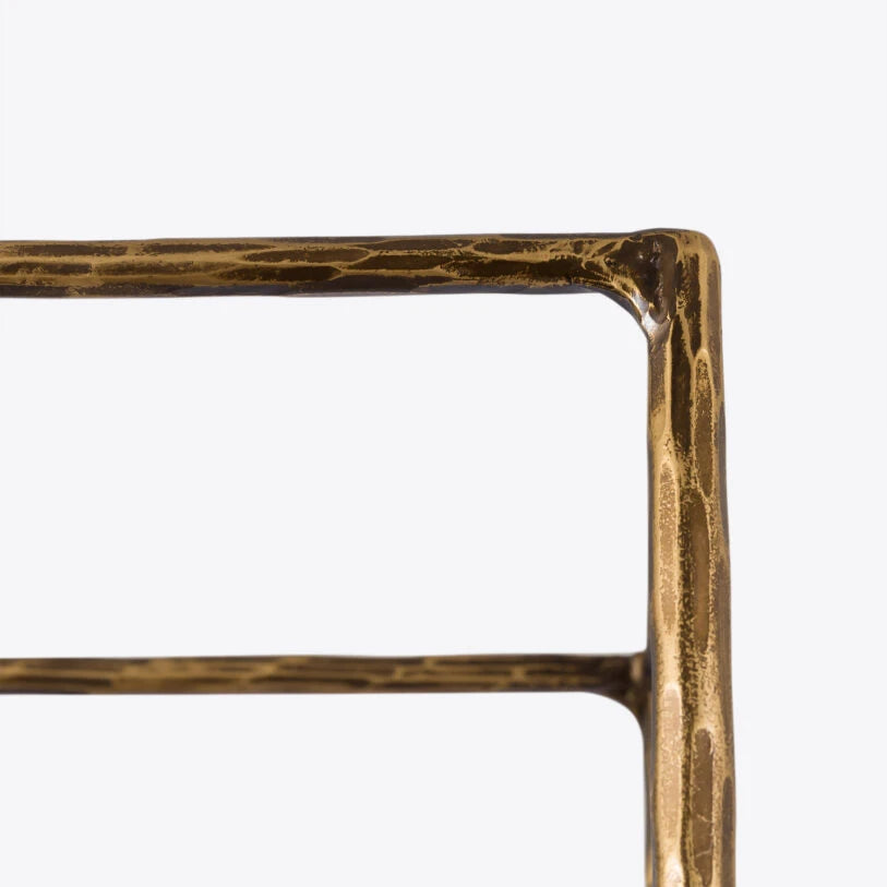 Pasadena Wide Etagere Brass and Marble Shelves - HOME HIDEOUTS