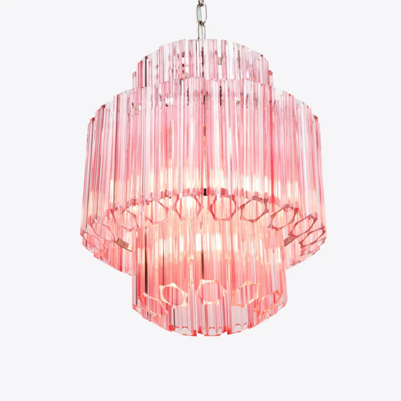 Piccolo Palermo Chandelier in White, Pink or Amber - HOME HIDEOUTS