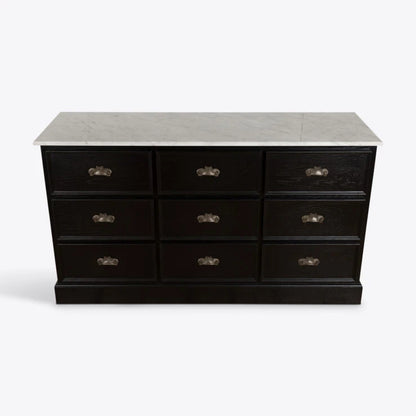 Kensington Bank Of Twelve Drawers with Marble Top - HOME HIDEOUTS