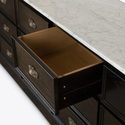 Kensington Bank Of Twelve Drawers with Marble Top - HOME HIDEOUTS