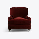 Velvet Baxter Armchair in Red Brick - HOME HIDEOUTS