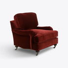 Velvet Baxter Armchair in Red Brick - HOME HIDEOUTS