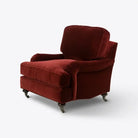 Velvet Baxter Armchair in Red Brick - HOME HIDEOUTS