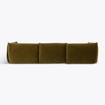 Velvet Milano Sectional Sofa in Moss - HOME HIDEOUTS